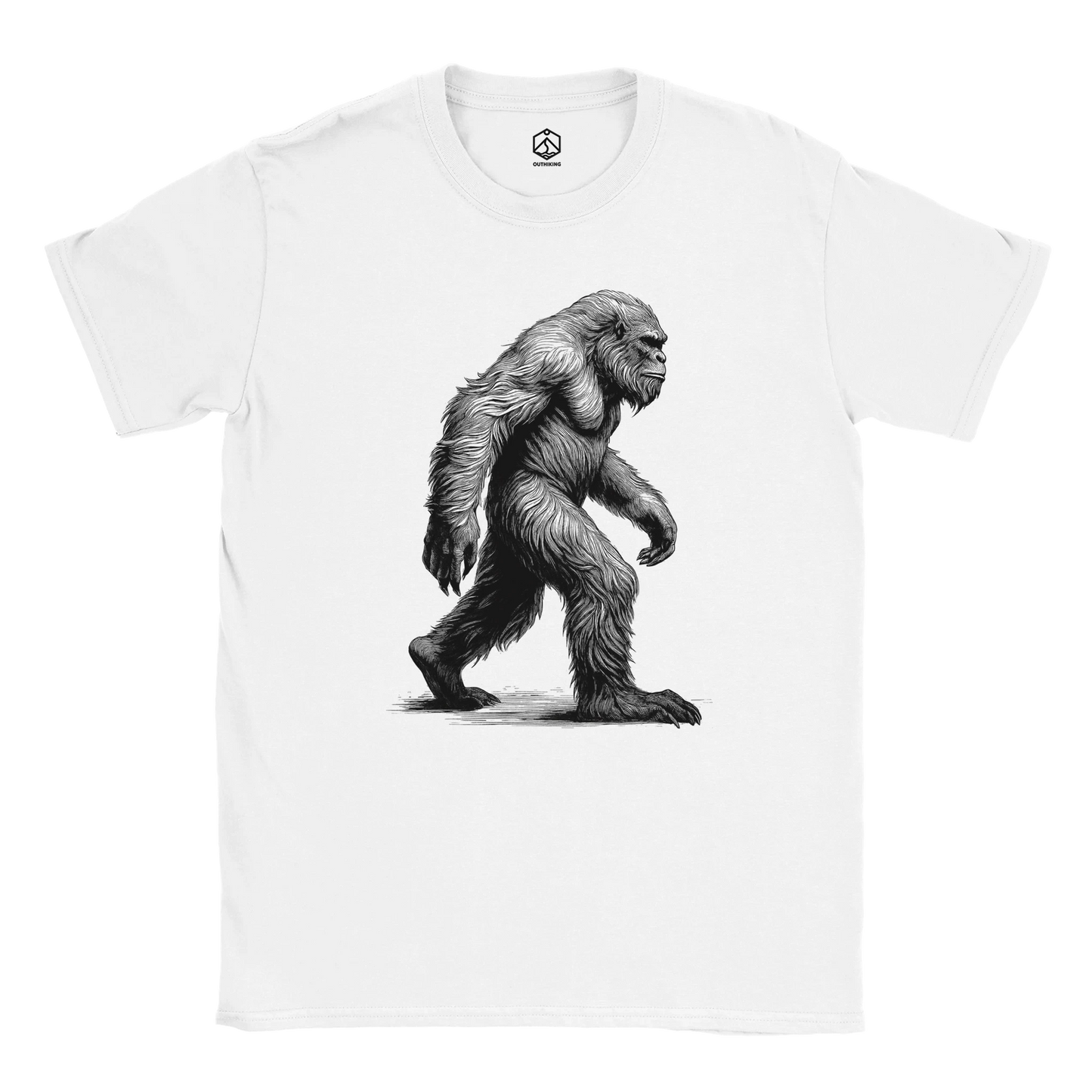 Bigfoot Sketch Hiking T-Shirt