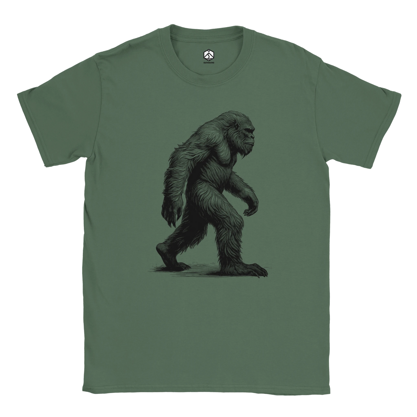 Bigfoot Sketch Hiking T-Shirt