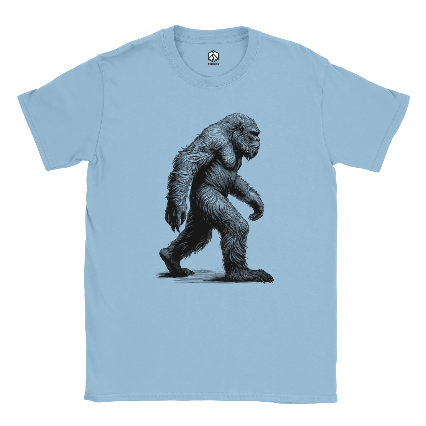 Bigfoot Sketch Hiking T-Shirt