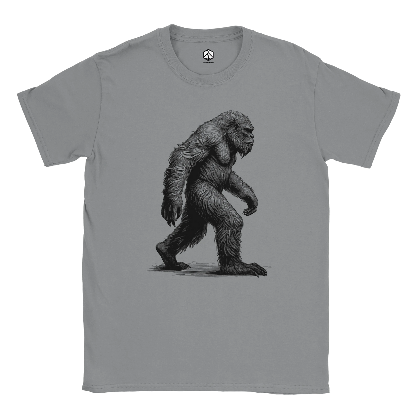 Bigfoot Sketch Hiking T-Shirt