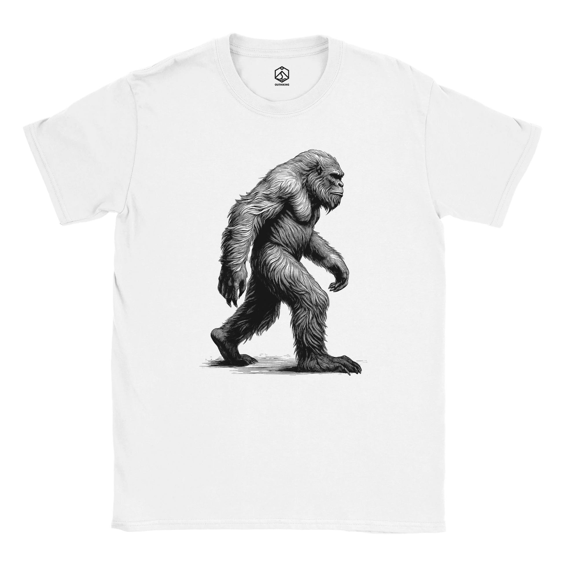 Bigfoot Sketch Hiking T-Shirt