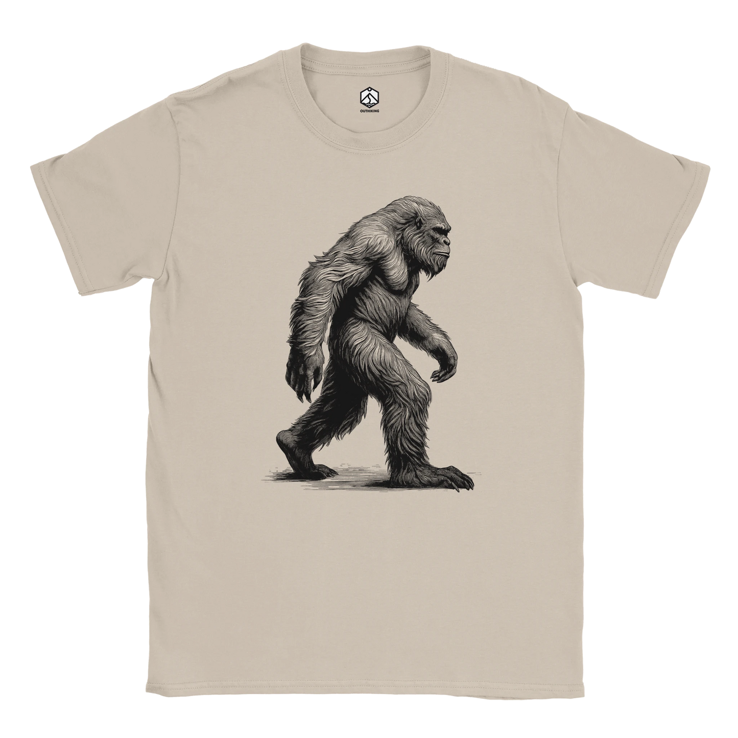 Bigfoot Sketch Hiking T-Shirt