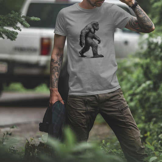 Bigfoot Sketch Hiking T-Shirt